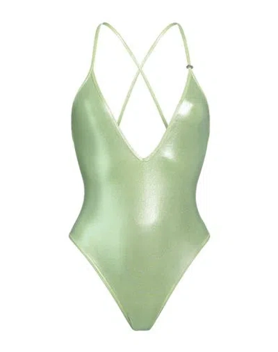 Attico The  Woman One-piece Swimsuit Acid Green Size M Polyamide, Elastane