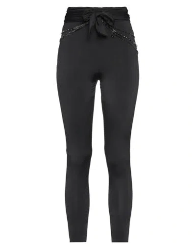 Attico The  Woman Pants Black Size 4 Polyester, Elastane