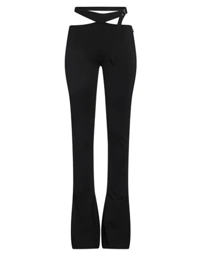 Attico The  Woman Pants Black Size 6 Rayon, Polyamide, Elastane, Polyester