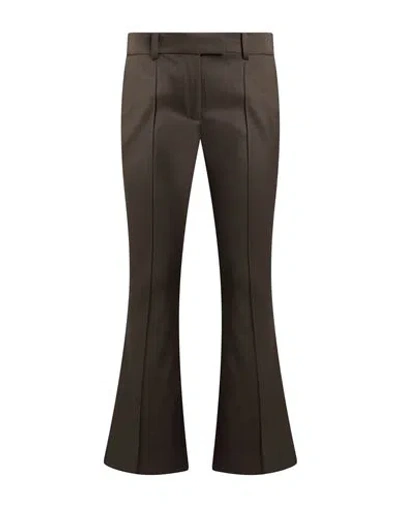 Attico The  Woman Pants Brown Size 6 Virgin Wool, Elastane