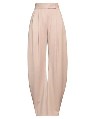 Attico The  Woman Pants Light Brown Size 6 Virgin Wool In Pink