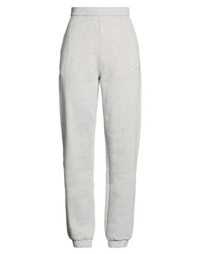 Attico The  Woman Pants Light Grey Size 4 Cotton In Gray