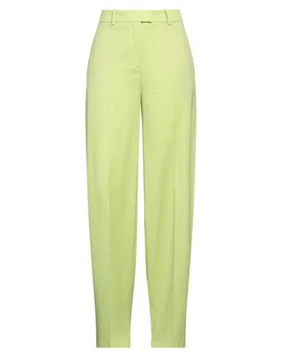 Attico The  Woman Pants Lime Green Size 6 Virgin Wool, Elastane, Cotton