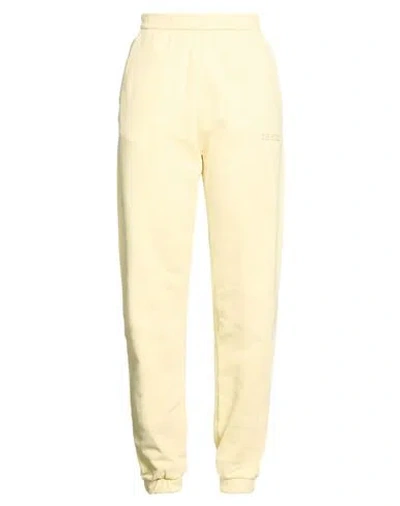 Attico The  Woman Pants Pastel Yellow Size 0 Cotton