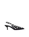 Attico The Grid Pumps With 50mm Back Strap In Black