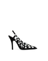Attico Grid Slingback Dã©col In Black