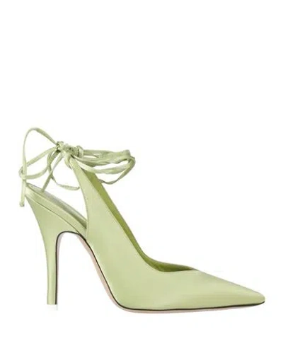 Attico The  Woman Pumps Lime Green Size 7 Textile Fibers