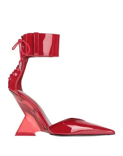 Attico The  Woman Pumps Red Size 8 Leather