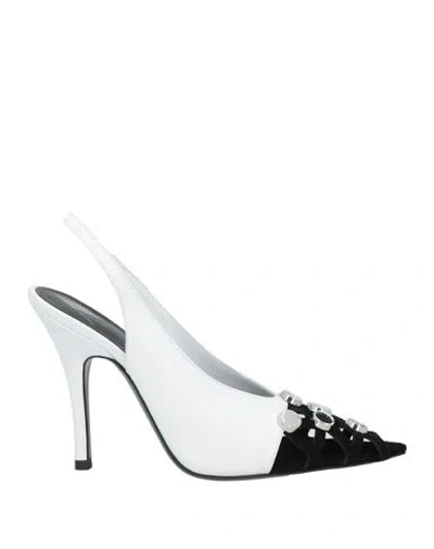 Attico The  Woman Pumps White Size 7.5 Leather