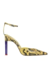 Attico The  Woman Pumps Yellow Size 11 Soft Leather In Yellow