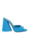 Attico Luz Satin Mules In Blue