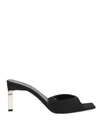Attico The  Woman Sandals Black Size 6 Textile Fibers