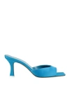 Attico The  Woman Sandals Bright Blue Size 7 Textile Fibers