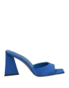 Attico Mini Devon Satin Heel Mules In Blue