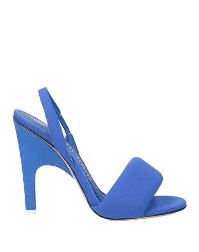 Attico Rem Slingback Sandals In Blue