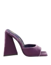 Attico Turquoise Velvet High Flat With Pyramid Heel For Women In Purple