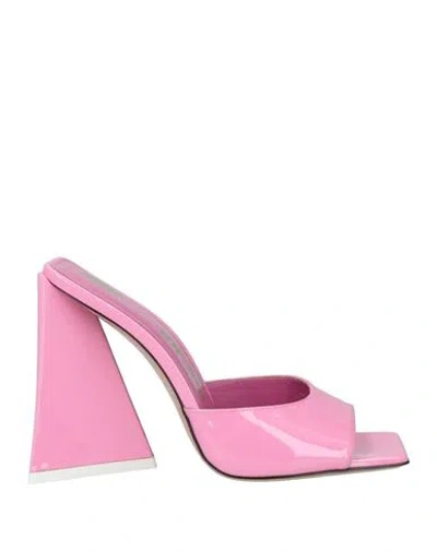 ATTICO THE ATTICO WOMAN SANDALS PINK SIZE 7.5 LEATHER