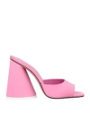 Attico Devon Patent Leather Mules In Pink