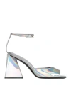 Attico Silver Piper Heeled Sandals In Silver