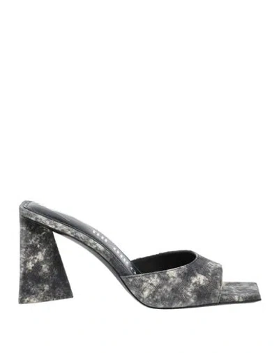 Attico Mini Devon 85mm Suede Sandals In Multi