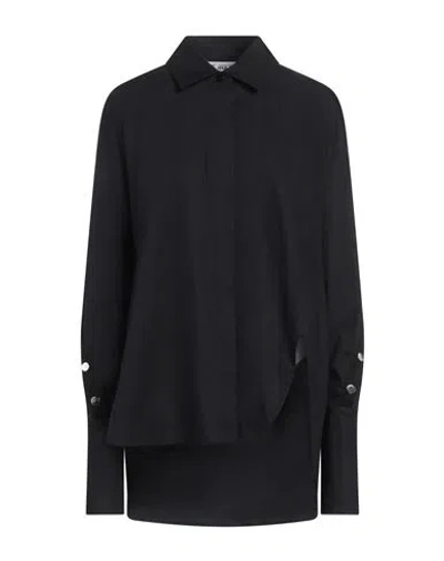 ATTICO THE ATTICO WOMAN SHIRT BLACK SIZE 2 COTTON