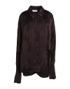 Attico The  Woman Shirt Dark Brown Size 2 Viscose In Brown
