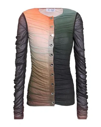 Attico The  Woman Shirt Dark Green Size 6 Polyamide, Elastane In Black