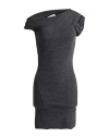 Attico The  Woman Short Dress Grey Size 2 Virgin Wool In Grey