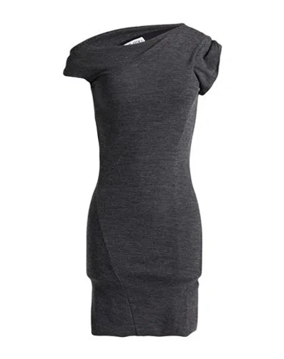 Attico The  Woman Short Dress Grey Size 2 Virgin Wool
