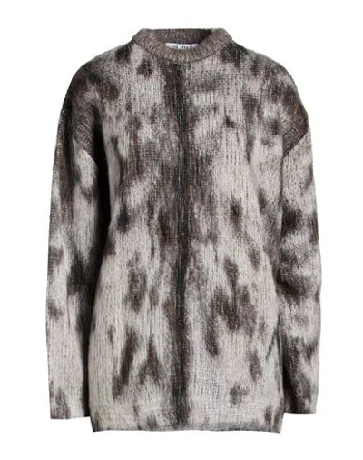 Attico The  Woman Sweater Grey Size 4 Acrylic, Polyamide, Mohair Wool In Gray