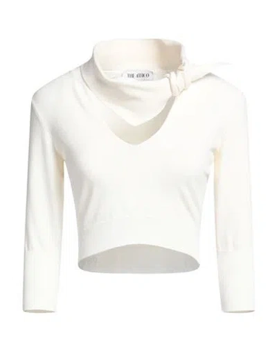 Attico The  Woman Sweater Ivory Size 6 Viscose, Polyester In White