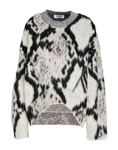 Attico The  Woman Sweater Light Grey Size 4 Acrylic, Polyamide, Mohair Wool, Virgin Wool In Gray