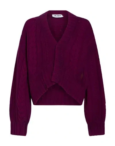 Attico The  Woman Sweater Purple Size 8 Wool, Cashmere