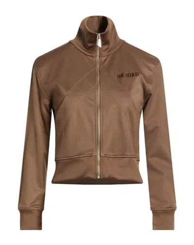 Attico The  Woman Sweatshirt Brown Size 0 Cotton, Polyester, Elastane
