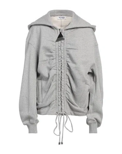 Attico The  Woman Sweatshirt Grey Size 2 Cotton, Elastane