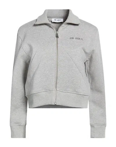 Attico The  Woman Sweatshirt Light Grey Size 6 Cotton, Elastane In White