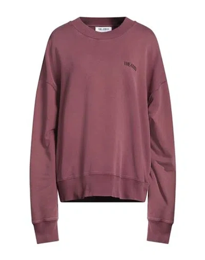 Attico The  Woman Sweatshirt Mauve Size 0 Cotton In Burgundy