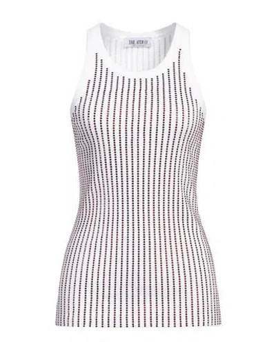 ATTICO THE ATTICO WOMAN TANK TOP WHITE SIZE 6 COTTON