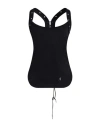 Attico The  Woman Top Black Size 6 Cotton In Black