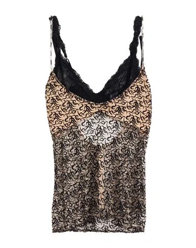 Attico The  Woman Top Black Size 6 Cotton, Polyamide, Polyester