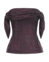 Attico The  Woman Top Black Size 6 Rayon, Polyamide, Elastane, Silicone, Aluminum In Black