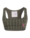 Attico The  Woman Top Military Green Size Xs Polyamide, Elastane In Green