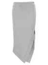 Attico The  Women Asymmetrical Midi Skirt In Gray