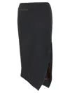 Attico The  Women Asymmetrical Midi Skirt In Black