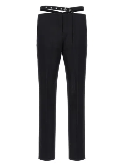 Attico The  Belt Detail Trousers In Purple