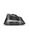 Attico The  Women Black And Grey “8.30 Pm” Oversized Clutch