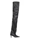 Attico Black "robin Otk" Thigh-high Boots In Black