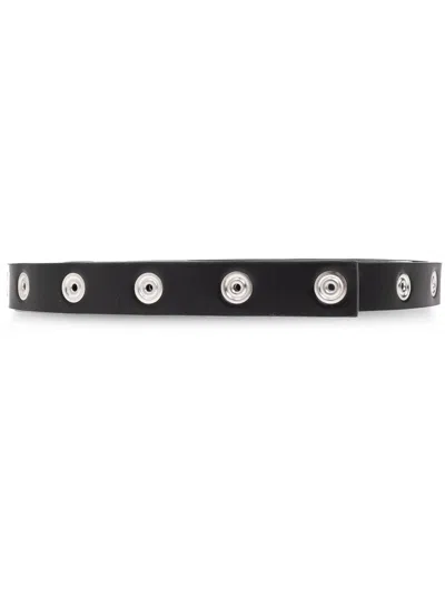 Attico The  Women Calf Leather Belt In Black