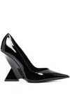 Attico Cheope 105mm Pointed-toe Pumps In Black