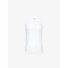 Attico Rhinestone-logo Lettering Tank Top In Crystal